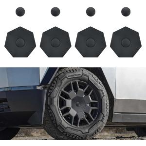 Wheel Hub Center Caps Compatible for Tesla Cybertruck Accessories Full Coverage Cybertruck Wheel Caps ABS Hubcaps Wheel Cover Caps, Only Compatible with All Terrain Tires