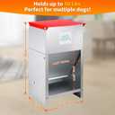 Dog Feeder Galvanized Metal Pet Food Auto Gravity Dispenser Dog 50lb