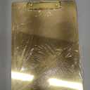 A4 Clipboard Gold Stainless Steel Metal Legal Pad Menu Writing Pad Office Organiser with Hanging Hole by NEWBEER 12.5x8.9inch 19oz