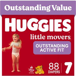 Huggies Little Movers Diapers Size 7, 88 Count (2 Packs of 44)