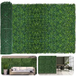 Artificial Ivy Privacy Fence Screen, 40X120 in(34 sqft) UV-Anti Faux Boxwood Roll Panels Greenery Backdrop Vine Leaf Fence Panels for Indoor Outdoor Wall Decor & Ivy Fence Covering Privacy