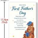 7 x FANCYLUCKY Happy First Fathers Day Gift for New Dad, Funny 1st Father's Day Card for New Dad from Baby Boy Girl, First Time Dad Card