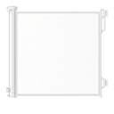 Retractable Safety Baby Gate or Mesh Dog Gate,Durable Portable Mesh Retractable Gate,Easy to Use for Stairs, Doorways, Hallways, Indoor, Outdoor, 33.5" Tall, Up to 45" Wide, White