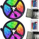 111111 Battery Powered Led Strip Lights,2 Pack 6.56ft Strip Lights Battery Operated Led Strip Kit,24-Keys Remote Controlled,DIY Indoor and Outdoor Decoration