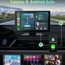 [2025 Upgrade] Apple Carplay Screen for Car&Android Auto Screen with 4K Dash Cam,Backup Camera,Portable 9" HD IPS Screen for Car,GPS Navigation,Bluetooth,AirPlay,AUX/FM for All Vehicles