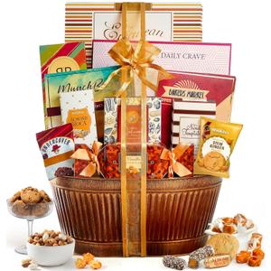 Broadway Basketeers Sympathy Gift Basket Condolence Baskets with Assorted Gourmet Food Snacks, Thoughtful Care Package, Bereavement Gift for Loss, Funeral, Grief, or Kosher Shiva