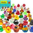 4E's Novelty Rubber Ducks for All Holidays, Bulk Pack of 42 - Includes 6 of Each Holiday, Valentines Day Rubber Ducks, Easter Duckies, Bath Toys for Kids, Gift for Jeep Owners, Jeep Ducking