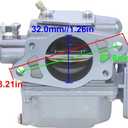Boat Motor Carburetor Assy Fit for Mercury Marine 2-Stroke 9.9HP 15HP 18HP Outboard Engine Replaces 3303-803687A1 3303-803687T01