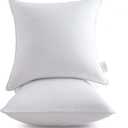 Leeden 18 x 18 Pillow Inserts (Set of 2) - Throw Pillow Inserts with 100% Cotton Cover - 18 Inch Square Decorative Pillows for Sofa, Couch, Bed and Home Decor