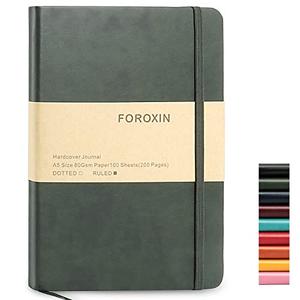 Pack of 2 foroxin Journal notebook (A5-Lined, Dark Green),192 Pages, Medium 5.7X8.3 inches - 80 gsm Thick Paper, Hardcover