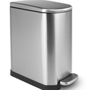 10 Liter/2.6 Gallon Stainless Steel Trash Can with Soft Close Lid, Removable Inner Wastebasket,Small Garbidge Can for Bathroom Bedroom Office,Anti-Fingerprint Brushed Finish,Silver