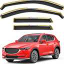 in-Channel Window Rain Guards Compatible with Mazda CX5 CX-5 2017-2026, Extra Durable Vent Visors Window Visors Extra Durable Window Deflectors Vent Shades Car Accessories-4pcs