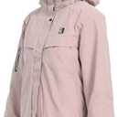 Women's Ski Jacket Waterproof Warm Winter Coat Hooded Windproof Snow Jacket for Hiking Snowboarding (Pink, M)