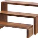 Plant Stand Shelf for Desk Window Sill Countertop Succulent Stand Desktop Shelf 3 Tiers Small Wooden Tabletop Ladder Plant Shelves for Cupcake Stand Riser Spice Rack Holder