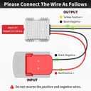 Kzreect DC 18V to 12V Step-Down Converter Compatible with Milwaukee 18V Battery, Over-Discharge Protection, DC 12V 20A 240W Buck Converter Voltage Regulator with Switch for Golf Cart RC Car Truck DIY