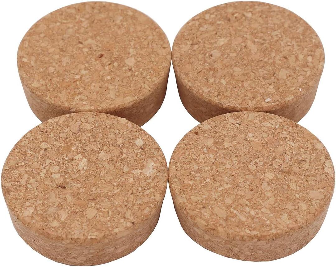 Cork Lids/Stoppers for Mason, Ball, Canning Jars (4 Pack, Wide Mouth)