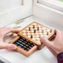 Star Handmade Personalised Luxury Chess Set-Men's Personalised Gift- Magnetic Wooden Chess Set- Travel Chess- Games for him - Birthday Chess Gift- (5 Inches)