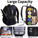 SHRRADOO Anti Theft Laptop Backpack Travel Backpacks with Combination Lock for Women Men High School College Backpack Computer Bag Fits 17 Inch Laptop,Grey