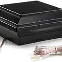 12 Pack LED Post Cap Light- Square Style, Charcoal Black, BKSQLEDCAP4X4C