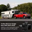 3 Trailer Hitch for Dodge Ram 1500 Receiver (2019-2024)2-Inch Tow Receiver13419 Trailer Rear Bumper with Bolts,Black Rust Resistant Powder Coating.