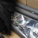 6PCS Trampoline Replacement Poles and 14FT Enclosure Net with Solar Light, Universal Trampoline Replacement Net and Enclosure Pole with Caps & Hardware, Fits 14FT Round Frame with 6 Straight Pole