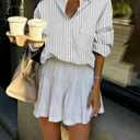 AKEWEI Button Down Shirts for Women Long Sleeve Collared Work Blouse Fashion Oversized Office Shirts with Pocket (Gray, L)