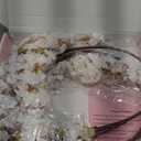 Sunm Boutique Silk Cherry Blossom Branches, Artificial Cherry Blossom Tree Stems Faux Cherry Flowers Vase Arrangements for Wedding Home Decor, Set of 3 (White)