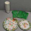 AIBIIN 193Pcs Watercolor One A Saurus Dinosaur Disposable Tableware Set Dinosaur Theme 1st Birthday Party Decorations Banner Plates, Napkins, Cup Tablecloth, for Boy Birthday Decorations Serves 24