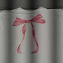 Pink Bow Outlined Garment Dyed Tee - XS - White  