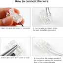 10Pcs 2 Pin 8mm LED Connectors and 32.8FT 2pin 22AWG Extension Cable Strip to Wire Solderless LED Strip Tape Lights Connectors for 3528 2835 Waterproof or Non-Waterproof Single Color LED Strip Lights
