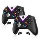 Dinosoo RGB Wireless Controller for Nintendo Switch 2/1 Lite/OLED and PC, with Bluetooth, Turbo, Macro Back Button, Gyro Axis, 4 Vibration Motors, and Screenshot, Compatible with Steam and Switch 2/1