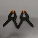 12 Pack Plastic Spring Clamps, 3.5inch Small Heavy Duty Clips for Crafts, Backdrop Stand, Woodworking, Photography Studios (Black)