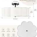 18" Drum Semi Flush Mount Ceiling Lights, Flower Fabric Shade, 18", Single Shade