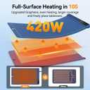 Warming Mat for Food - Rapid Full Surface Food Warming Mat, 6 Temp Settings, 6 H Timer Electric Warming Tray, Rollable Portable Chafing Dishes, Ideal for Parties, Buffets, Gatherings, 24x14 inch