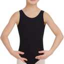 Capezio girls Team Basic Tank Leotard (12-14, Black)