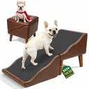 Dog Stairs for Small Dogs 16" H, Foldable 2-in-1 Ottoman Dog Ramp for Couch