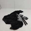 BILLMOSS Halloween Grim Reaper Costume - Hooded Cloak Velvet Black Cloak with Scythe Skull Mask Skeleton Gloves Grim Reaper Party Costumes for Kids