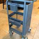 Heavy Duty Stem Caster Wheels Double Bearing PU Castors No Noise Swivel Casters M8-1.25x25mm 4 Packs with Dual Locking (4 Inch,With Brake)