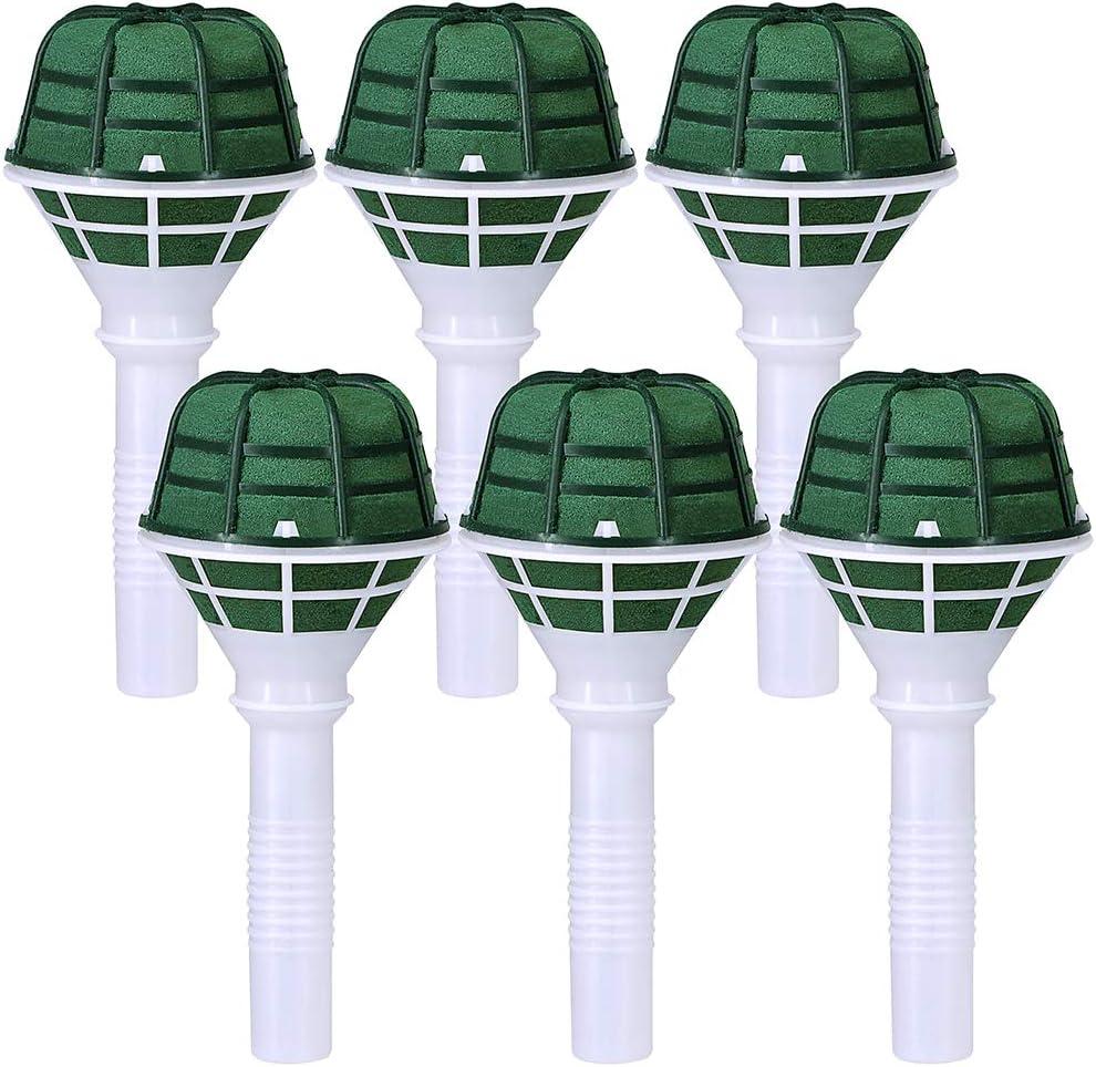 Winlyn 6 PCS Foam Floral Handle Bouquet Holders Handle Bouquet Holder for Floral Arrangement Foam Kit Wedding Supplies Bridal Fresh Flowers Silk Flowers Decoration