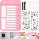 Audab Dry Erase Chore Chart for Kids, Magnetic Checklist Board, My Chores Slider Chart to Do List Board, Routine Reward Chart Schedule Board Task Tracker for Home Refrigerator, Wall, Desk (Pink)