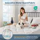 BEDLORE Waterproof Queen Mattress Pad, Quilted Fitted Mattress Topper with Deep Pocket 6"-18", Breathable & Noiseless Mattress Protector Bed Cover Padded, Machine Washable