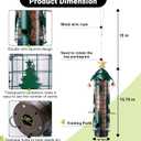 Squirrel Proof Bird Feeders for Outdoors Anti Squirrel Buster Hanging Metal Mesh Wild Bird Seed Feeder with Weight-Activated Perches, 4 Feeding Ports, 2.5LB Capacity, Green