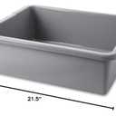 Rubbermaid Commercial Products Standard Bus/Utility Box, 7-Gallon, Gray, Heavy Duty Plastic Restaurant Wash Basin/Dish Washing Tub for Kitchen Organization/Storage