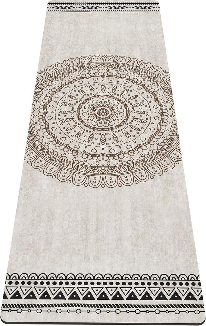 nuveti Yoga Mat Print Extra Thick TPE Non Slip Fitness Exercise Mat with Carrying Bag,72"x24" Extra Thick 6MM Exercise & Workout Mat for Yoga, Pilates Fitness and Floor Exercises