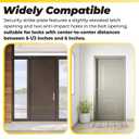 Door Strike Plate Reinforcement Plate for Exterior Interior Door Deadbolt Fix Door Frame Door Jamb, Latch Reinforcement Plate Security Striker for Use with 5-1/2 to 6 Hole, Steel, Brass, 1 Pack