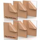 Clear Cast Acrylic Sheet, 6 Pack 1/8 Thick (3mm) 12 x 12 Square Panel Transparent Plexiglass Sheet with Protective Paper Use for Laser Engraving & Cutting, Crafting, Signs, DIY Display2
