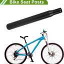 Universal 28.6x250mm Black Bike Seat Posts Durable Bike Saddle Post Seat Tube Steel 1 Pc