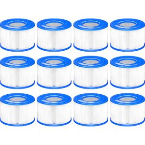 Type S1 Spa Filter 29011E for All Intex PureSpa 28429E, 28403E, 28407E, 28443E, 28453E, 28421E, 28423E, 28413E, and 28453E, 11692, SB-h10, JPC01 Easy Set Swimming Pool Pump, 12 Pack
