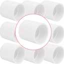 10Pack 1-1/2" PVC Pipe Coupling Adapter Pipe Fittings (Socket x Socket) Contractor Pack Schedule 40 Heavy Duty 1.50 Inch PVC Slip Socket Connectors for DIY PVC Shelf Garden Support Structure, White