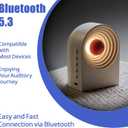 Decorative Night Light with Bluetooth Speaker | Cute Desktop Decor, Portable & Rechargeable, 4 Color Modes + White Noise | Ideal Gift for Home, Office, Travel | White